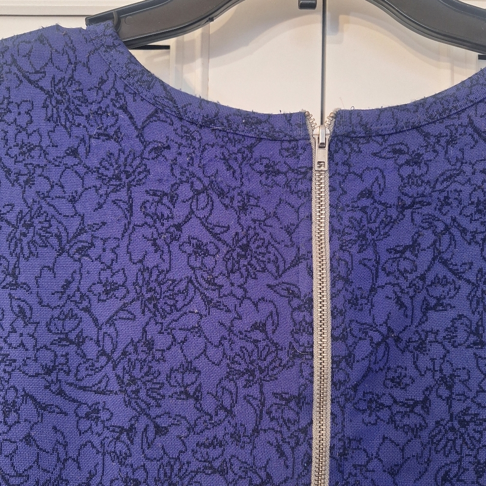 LuLaRoe Amelia Dress Blue And Black Floral Size XL - Picture 6 of 9